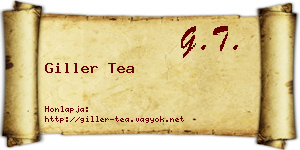 Giller Tea névjegykártya